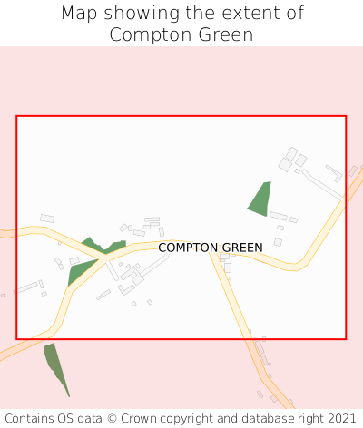 Map showing extent of Compton Green as bounding box