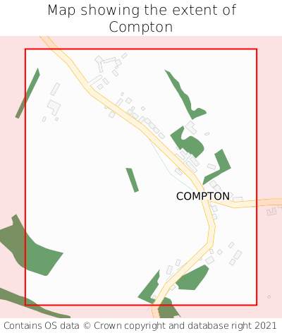 Map showing extent of Compton as bounding box