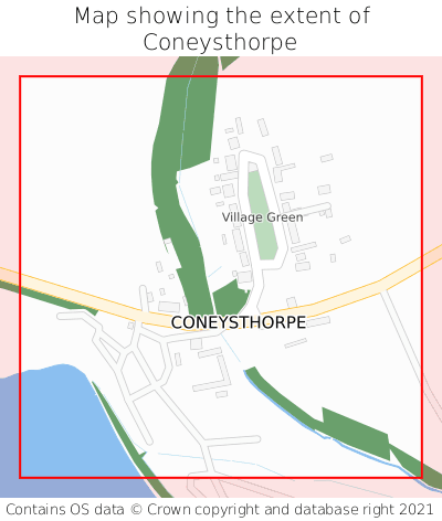Map showing extent of Coneysthorpe as bounding box