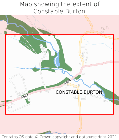 Map showing extent of Constable Burton as bounding box