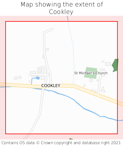 Map showing extent of Cookley as bounding box