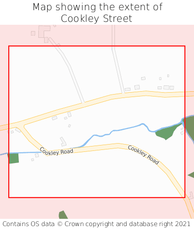 Map showing extent of Cookley Street as bounding box