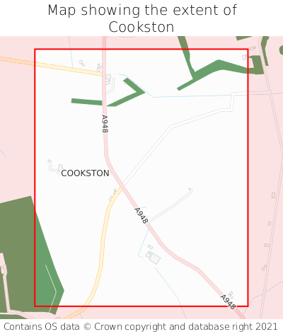 Map showing extent of Cookston as bounding box