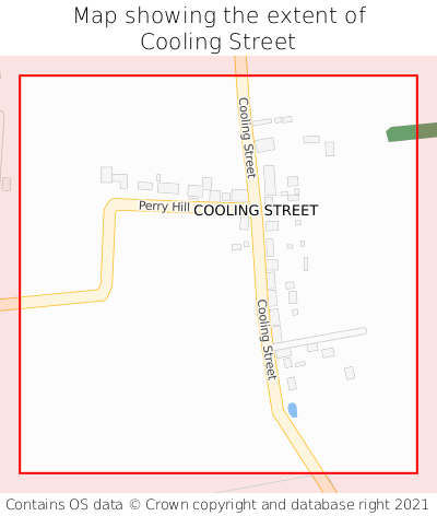 Map showing extent of Cooling Street as bounding box