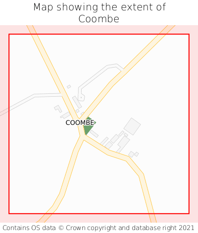 Map showing extent of Coombe as bounding box