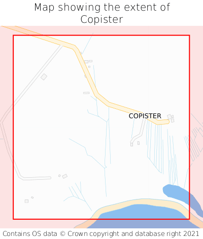 Map showing extent of Copister as bounding box