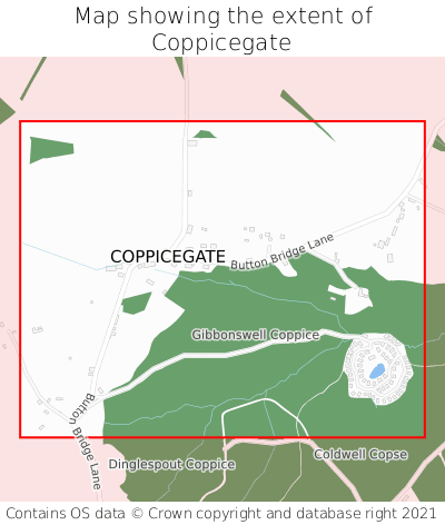 Map showing extent of Coppicegate as bounding box