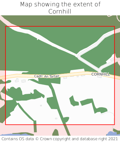 Map showing extent of Cornhill as bounding box