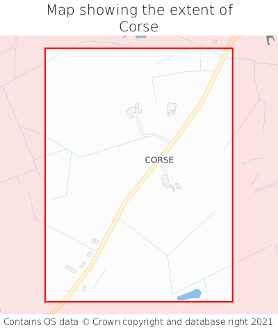 Map showing extent of Corse as bounding box