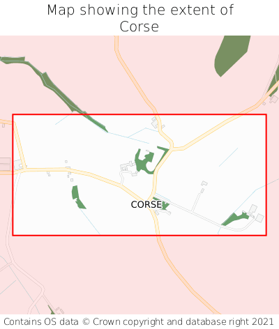 Map showing extent of Corse as bounding box