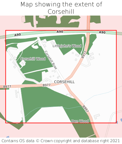 Map showing extent of Corsehill as bounding box