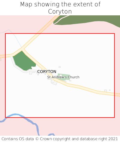Map showing extent of Coryton as bounding box