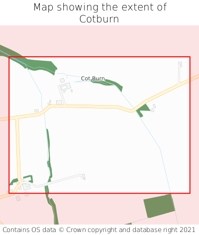 Map showing extent of Cotburn as bounding box