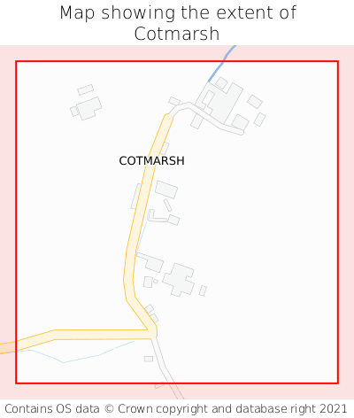 Map showing extent of Cotmarsh as bounding box