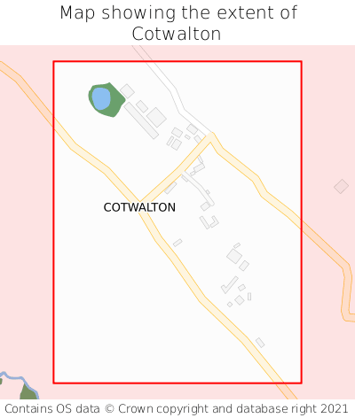 Map showing extent of Cotwalton as bounding box