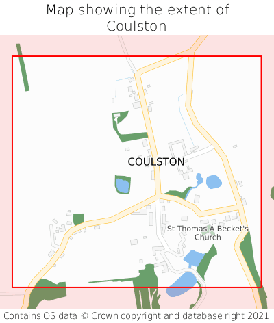 Map showing extent of Coulston as bounding box