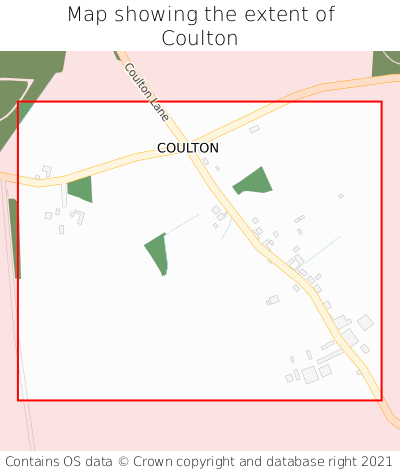 Map showing extent of Coulton as bounding box