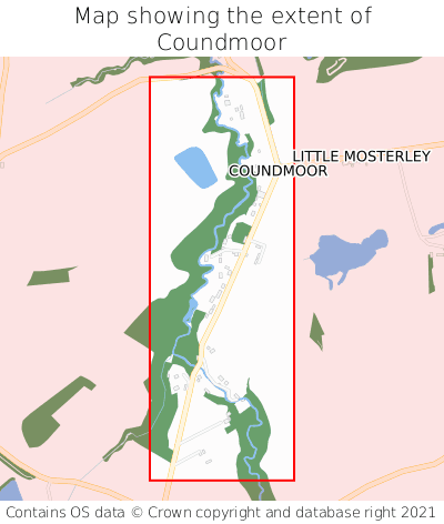Map showing extent of Coundmoor as bounding box