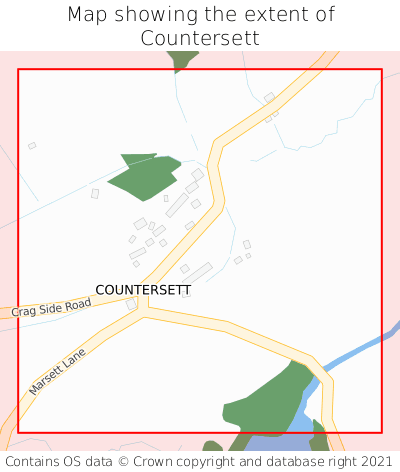 Map showing extent of Countersett as bounding box