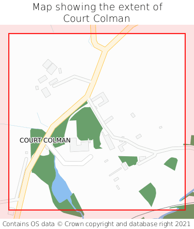 Map showing extent of Court Colman as bounding box