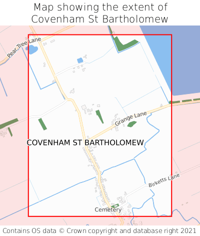Map showing extent of Covenham St Bartholomew as bounding box