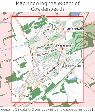 Map showing extent of Cowdenbeath as bounding box