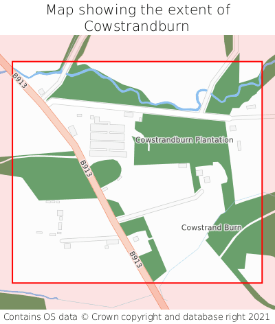 Map showing extent of Cowstrandburn as bounding box