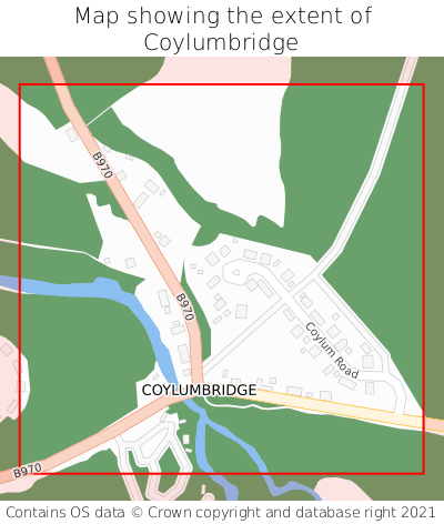 Map showing extent of Coylumbridge as bounding box