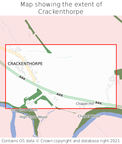 Map showing extent of Crackenthorpe as bounding box