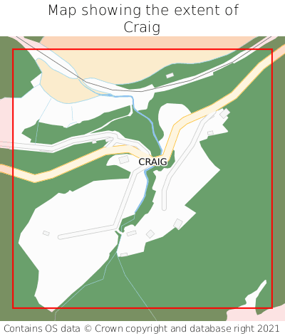 Map showing extent of Craig as bounding box