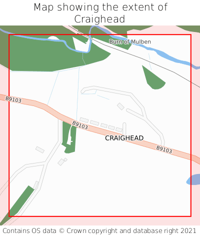 Map showing extent of Craighead as bounding box