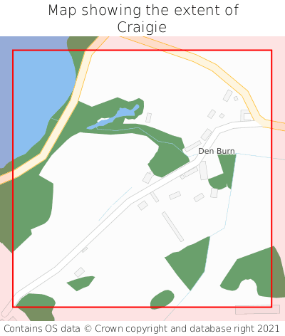 Map showing extent of Craigie as bounding box