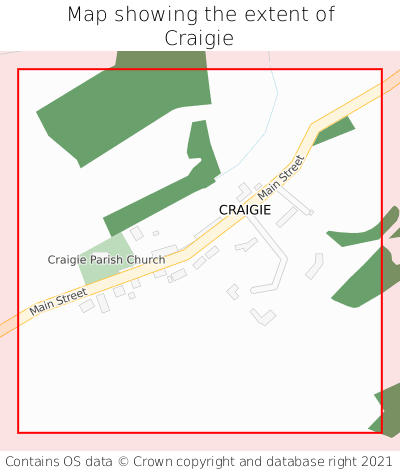 Map showing extent of Craigie as bounding box