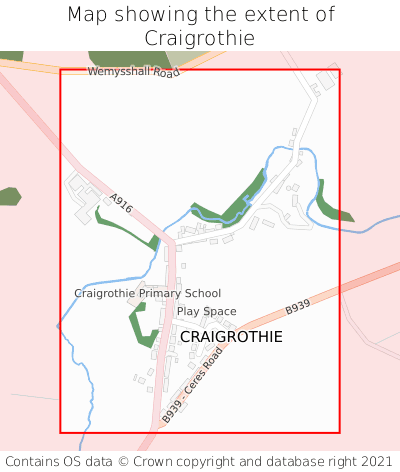 Map showing extent of Craigrothie as bounding box