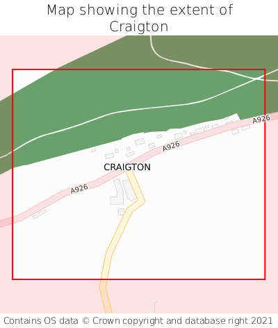 Map showing extent of Craigton as bounding box