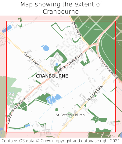 Map showing extent of Cranbourne as bounding box
