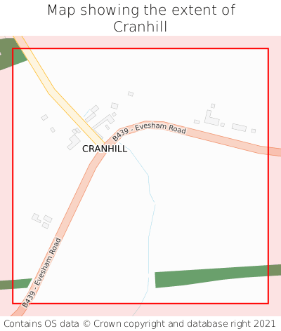 Map showing extent of Cranhill as bounding box