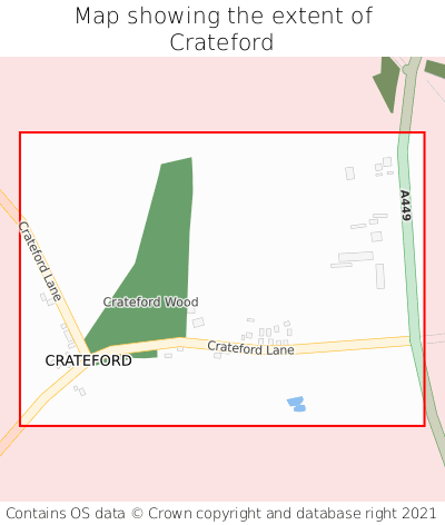 Map showing extent of Crateford as bounding box