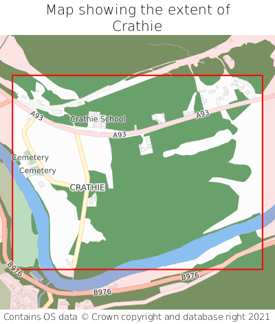 Map showing extent of Crathie as bounding box