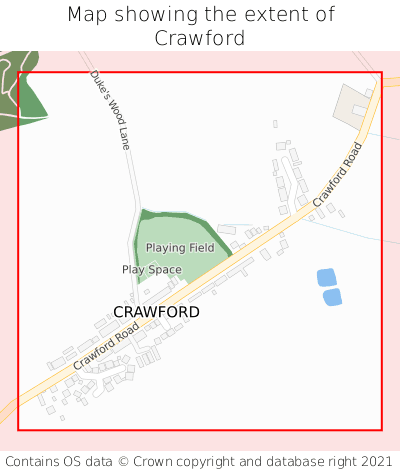 Map showing extent of Crawford as bounding box