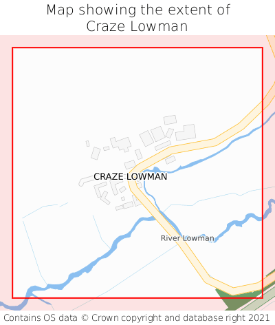 Map showing extent of Craze Lowman as bounding box
