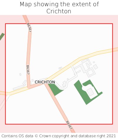 Map showing extent of Crichton as bounding box