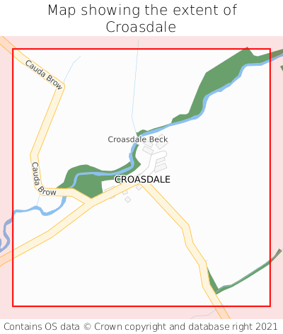 Map showing extent of Croasdale as bounding box