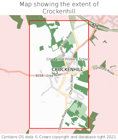 Map showing extent of Crockenhill as bounding box