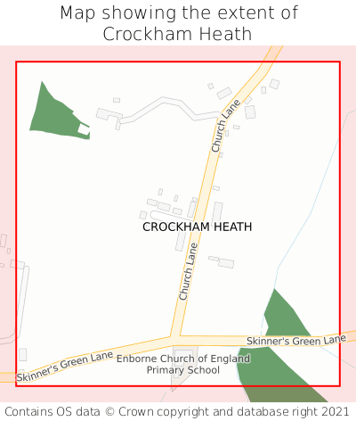 Map showing extent of Crockham Heath as bounding box
