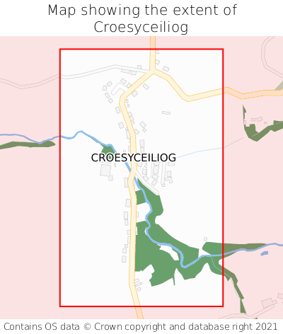 Map showing extent of Croesyceiliog as bounding box