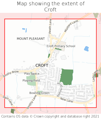 Map showing extent of Croft as bounding box