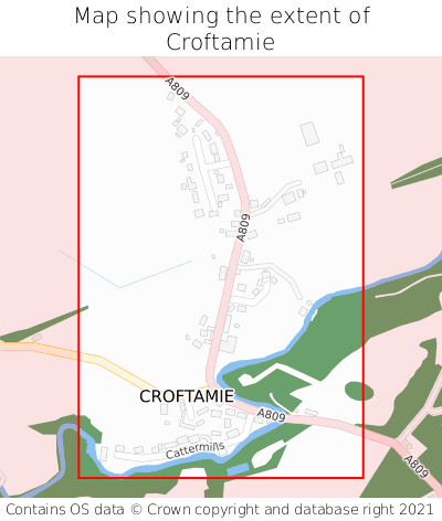 Map showing extent of Croftamie as bounding box