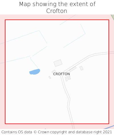 Map showing extent of Crofton as bounding box