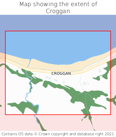 Map showing extent of Croggan as bounding box